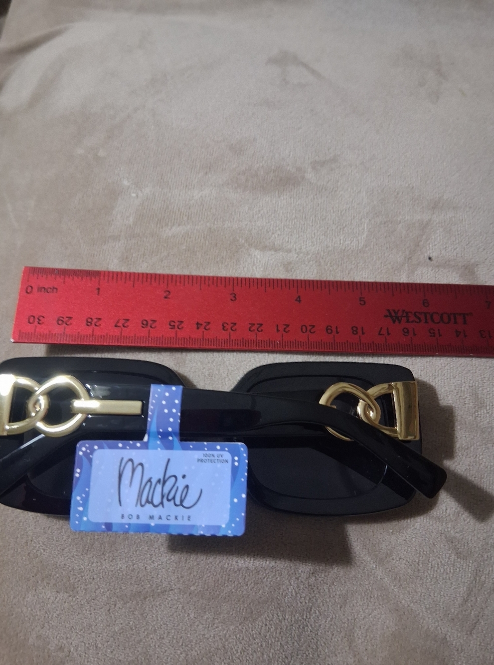 Nwt Mackie Black Sunglasses with Gold Accents